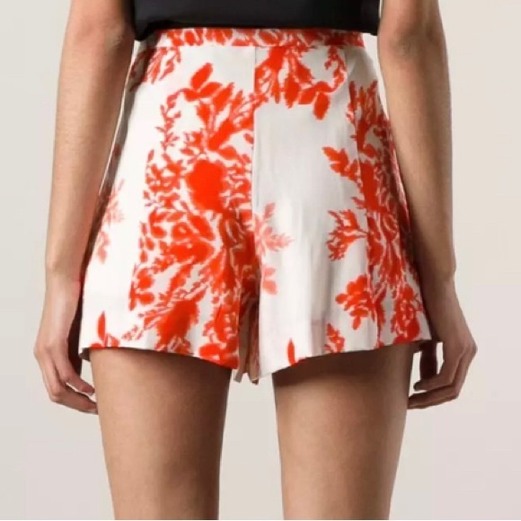 BY MALENE BIRGER orange and white silk shorts size 36 - Picture 11 of 13